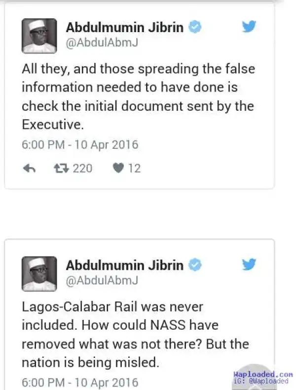 "People Working For Buhari Are Lying About 2016 Budget" — NASS